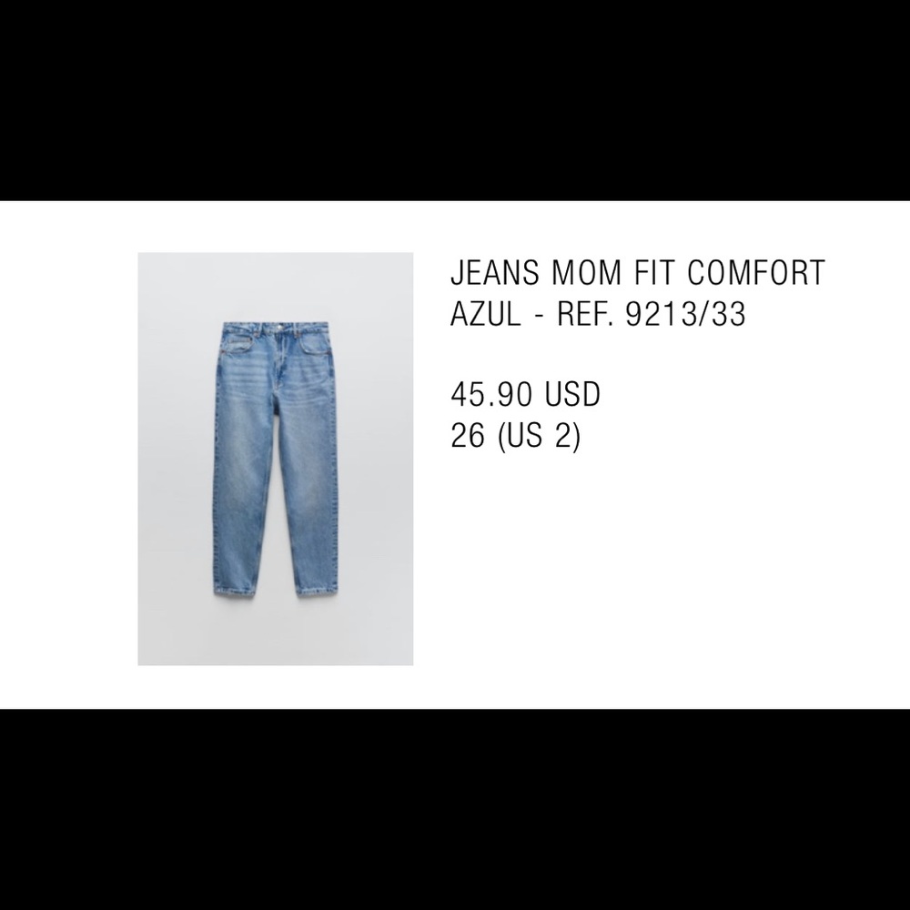 Zara mom jeans